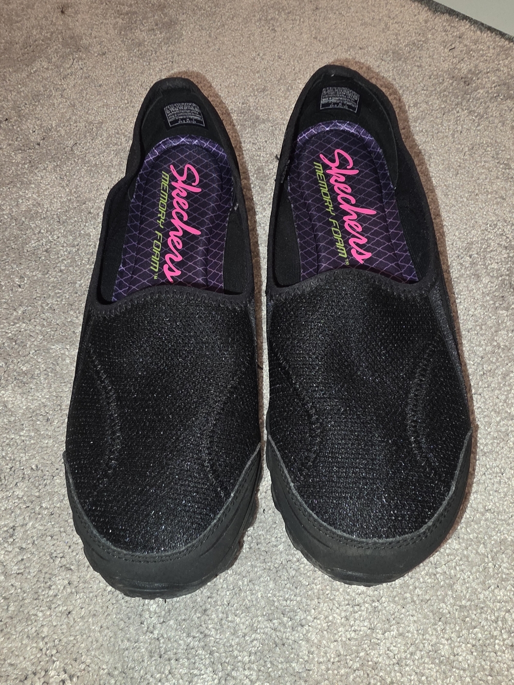 Skechers Women's Black Slip-On Memory Foam Walking Shoe